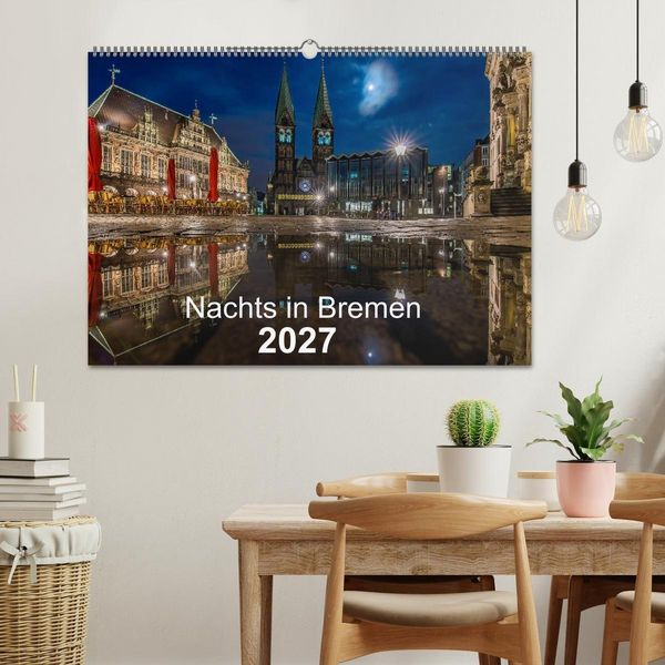 Produktbild: Nachts in Bremen (Wandkalender 2027 DIN A2 quer), CALVENDO Monatskalender