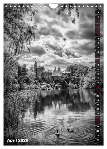 Produktbild: NEW YORK CITY Monochrome Stadtansichten (Wandkalender 2026 DIN A4 hoch), CALVENDO Monatskalender
