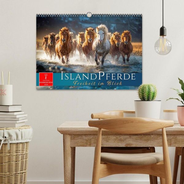 Produktbild: Islandpferde - Freiheit im Blick (Wandkalender 2026 DIN A3 quer), CALVENDO Monatskalender