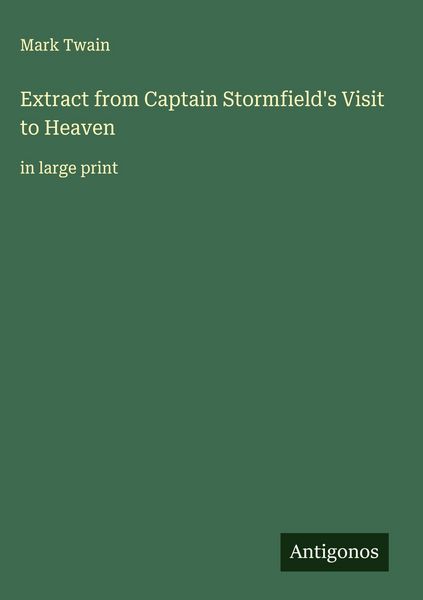 Produktbild: Extract from Captain Stormfield's Visit to Heaven
