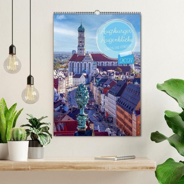Produktbild: Augsburger Augenblicke - Schauen und Verweilen (Wandkalender 2027 DIN A2 hoch), CALVENDO Monatskalender