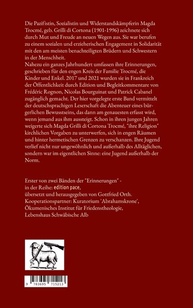 Produktbild: Eine Jugend au&szlig;erhalb der Normen - Erinnerungen, Band I