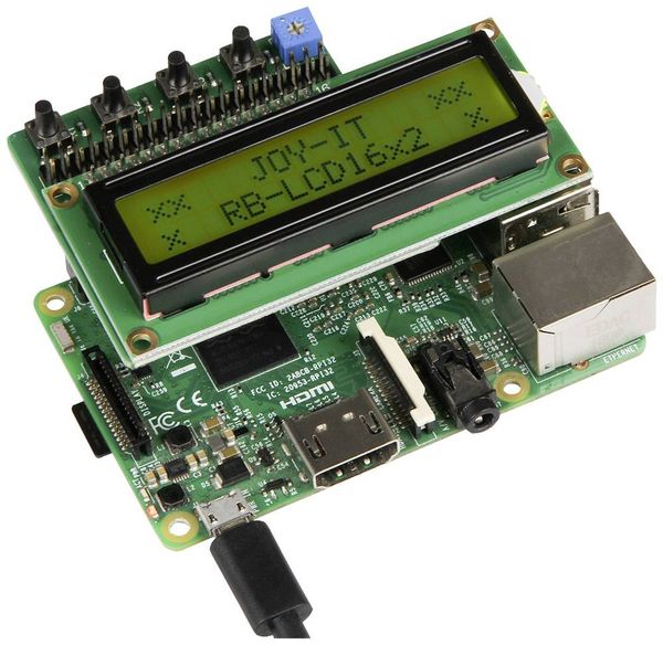 Joy-it RB-LCD-16x2 Display-Modul 5.6 cm (2.22 Zoll) 16 x 2 Pixel Passend für (Entwicklungskits): Raspberry Pi