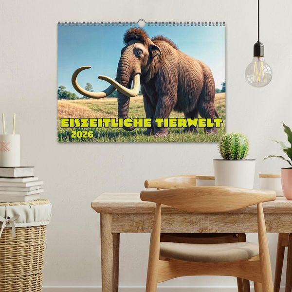 Produktbild: Eiszeitliche Tierwelt (Wandkalender 2026 DIN A3 quer), CALVENDO Monatskalender