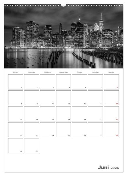 Produktbild: NEW YORK Skylines (Wandkalender 2026 DIN A2 hoch), CALVENDO Monatskalender