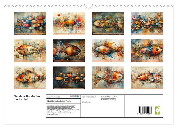 Produktbild: Nu abba Budder bei die Fische! (Wandkalender 2026 DIN A3 quer), CALVENDO Monatskalender