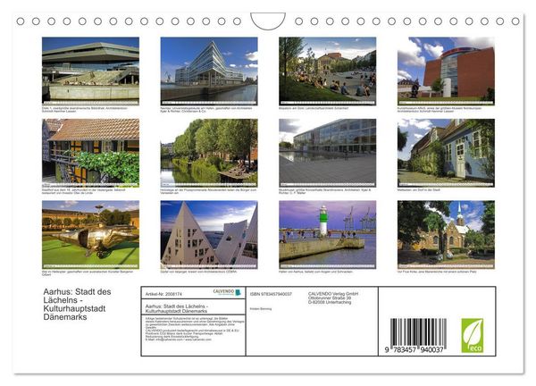 Produktbild: Aarhus: Stadt des L&auml;chelns - Kulturhauptstadt D&auml;nemarks (Wandkalender 2026 DIN A4 quer), CALVENDO Monatskalender