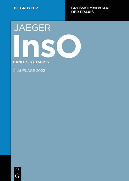 Produktbild: Insolvenzordnung / &sect;&sect; 174-216