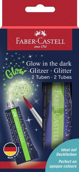 Glitzer Glow in the dark 12 ml 2x BK
