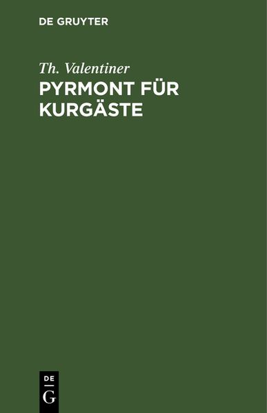 Produktbild: Pyrmont f&uuml;r Kurg&auml;ste