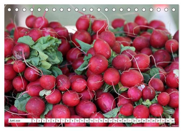Produktbild: Lebensmittel liebevoll arrangiert (Tischkalender 2026 DIN A5 quer), CALVENDO Monatskalender