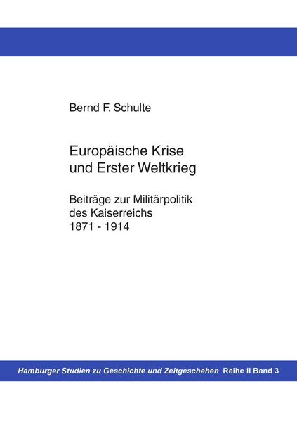 Produktbild: Europ&auml;ische Krise und Erster Weltkrieg