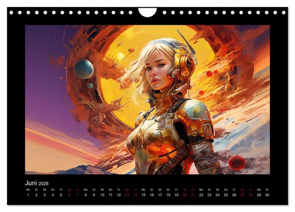 Produktbild: Amazonen im All (Wandkalender 2026 DIN A4 quer), CALVENDO Monatskalender