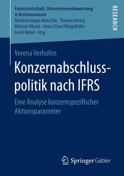 Produktbild: Konzernabschlusspolitik nach IFRS