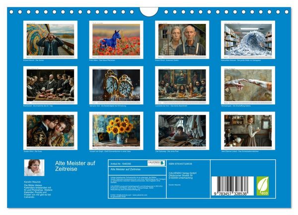 Produktbild: Alte Meister auf Zeitreise (Wandkalender 2026 DIN A4 quer), CALVENDO Monatskalender