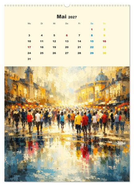 Produktbild: Upside Down Gem&auml;lde - Gespiegelte Landschaften (hochwertiger Premium Wandkalender 2027 DIN A2 hoch), Kunstdruck in Hochglanz