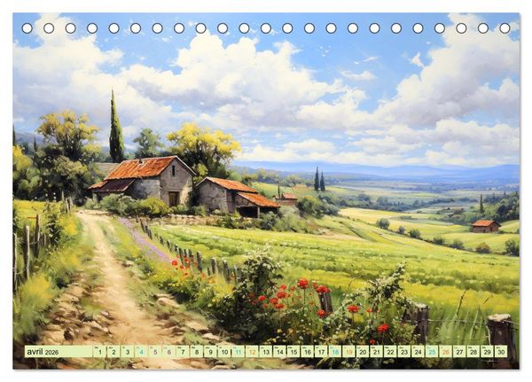 Produktbild: Une vie &agrave; la campagne (Calendrier de bureau 2026 DIN A5 vertical), CALVENDO calendrier mensuel