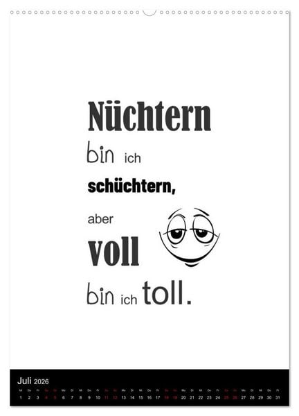 Produktbild: SPRUCH-Beutel voller Spr&uuml;che rund ums TRINKEN (hochwertiger Premium Wandkalender 2026 DIN A2 hoch), Kunstdruck in Hochglanz