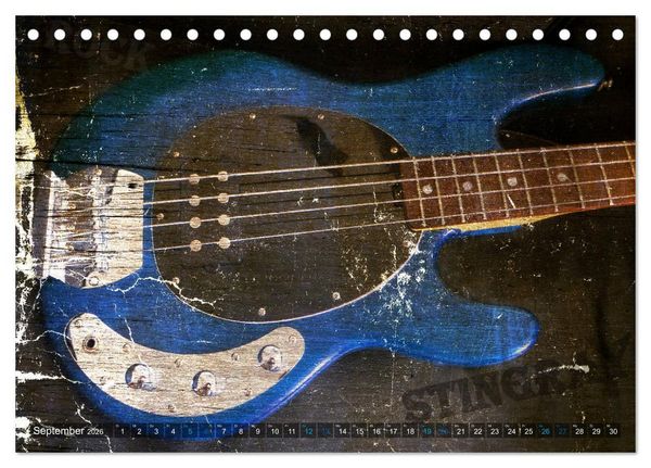 Produktbild: Gitarren - Grunge Style (Tischkalender 2026 DIN A5 quer), CALVENDO Monatskalender