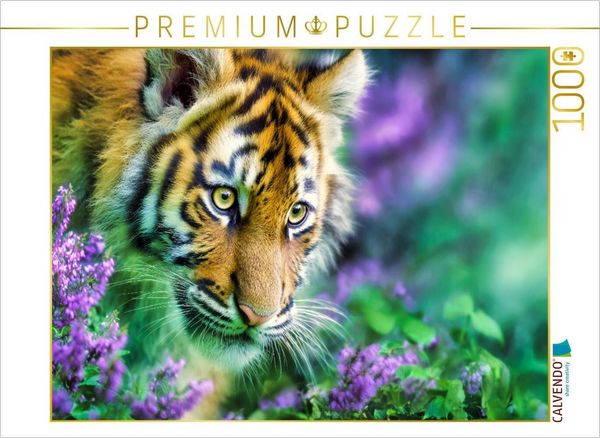 CALVENDO Puzzle Ein Motiv aus dem Kalender Wild.Edel.Stark. - Im Bann der Tiger | 1000 Teile Lege-Größe 64x48cm Foto-Puzzle für glückliche Stunden