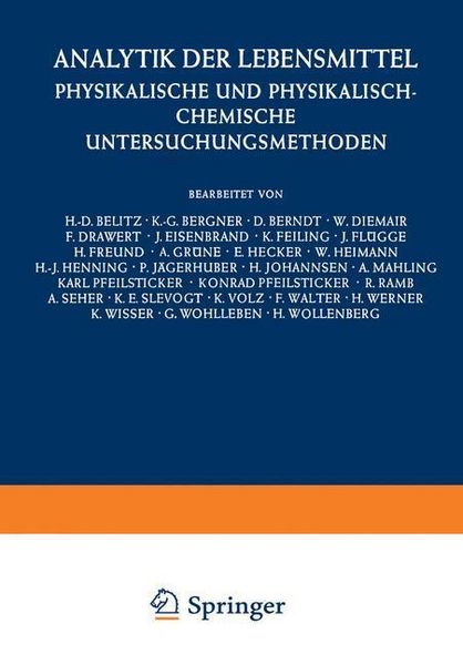 Produktbild: Analytik der Lebensmittel