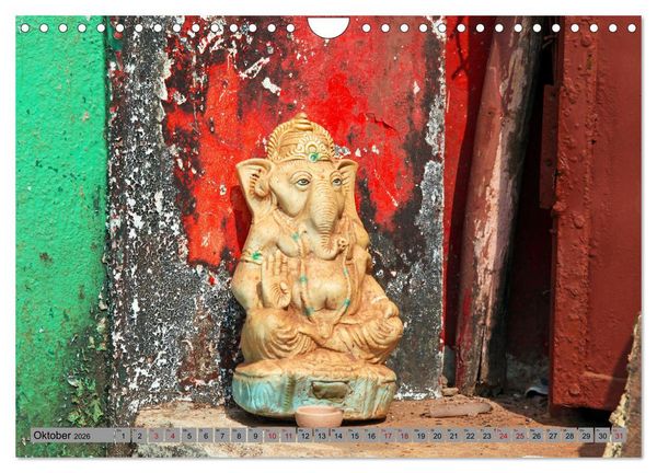 Produktbild: Typisch Indien - Ganesha der Elefantengott (Wandkalender 2026 DIN A4 quer), CALVENDO Monatskalender