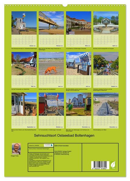 Produktbild: Sehnsuchtsort Ostseebad Boltenhagen (hochwertiger Premium Wandkalender 2026 DIN A2 hoch), Kunstdruck in Hochglanz