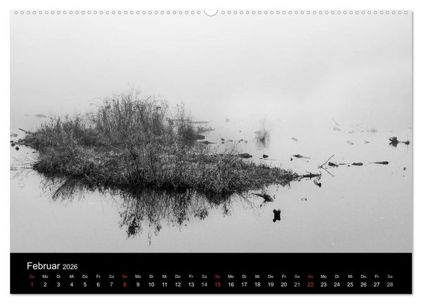 Produktbild: Monochrom 2026 (Wandkalender 2026 DIN A2 quer), CALVENDO Monatskalender