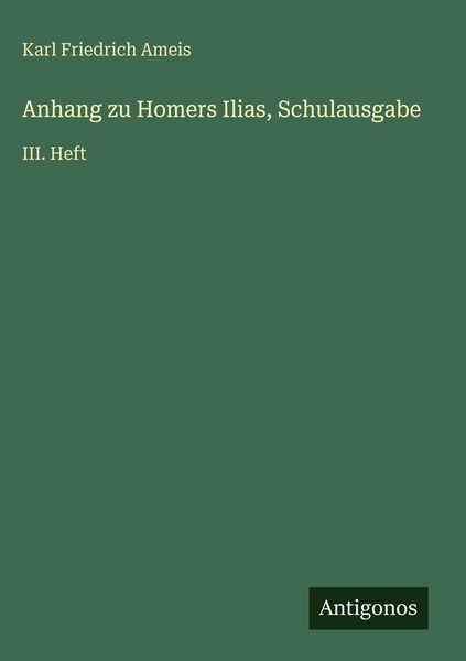 Produktbild: Anhang zu Homers Ilias, Schulausgabe