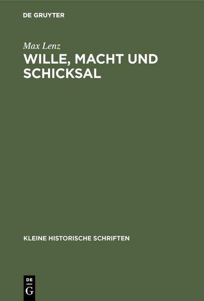 Produktbild: Wille, Macht und Schicksal