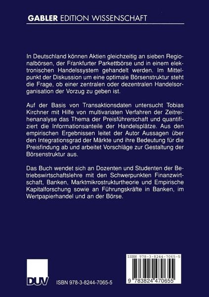 Produktbild: Segmentierte Aktienm&auml;rkte