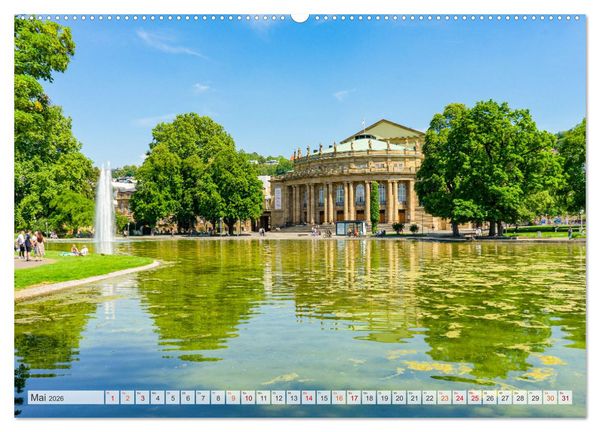 Produktbild: Stuttgart Stadtrundgang (Wandkalender 2026 DIN A2 quer), CALVENDO Monatskalender