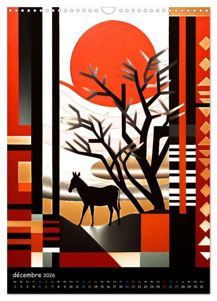Produktbild: L'esprit africain (Calendrier mural 2026 DIN A3 horizontal), CALVENDO calendrier mensuel