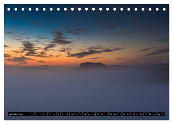 Produktbild: Nebelwelten S&auml;chsische Schweiz (Tischkalender 2026 DIN A5 quer), CALVENDO Monatskalender