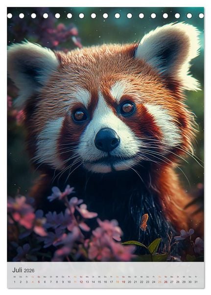 Produktbild: Lustige rote Panda (Tischkalender 2026 DIN A5 hoch), CALVENDO Monatskalender