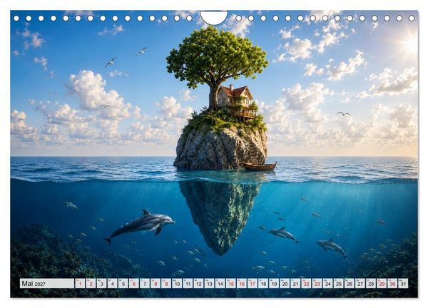 Produktbild: Fantastische Illusionen - Mystischer Kunstkalender (Wandkalender 2027 DIN A4 quer), CALVENDO Monatskalender