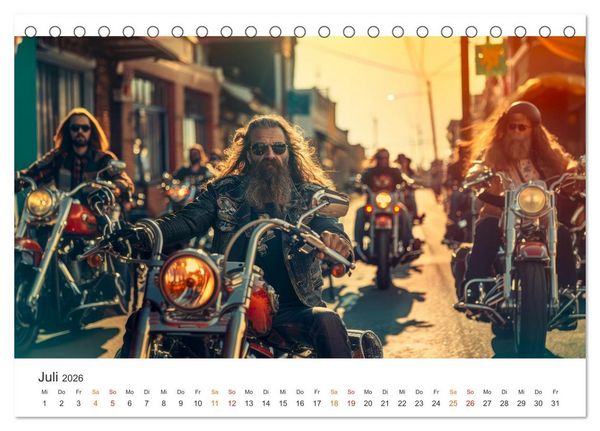 Produktbild: Motorrad tolle Momente (Tischkalender 2026 DIN A5 quer), CALVENDO Monatskalender