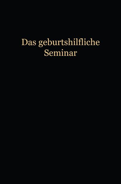 Produktbild: Das Geburtshilfliche Seminar