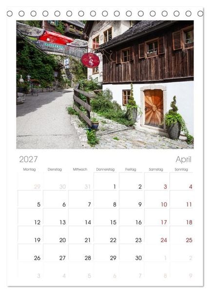 Produktbild: Tischplaner 2027 - Hallstatt und der Hallst&auml;tter See (A5 Tischkalender zum Aufstellen) CALVENDO