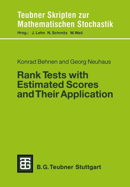 Produktbild: Rank Tests with Estimated Scores and Their Application
