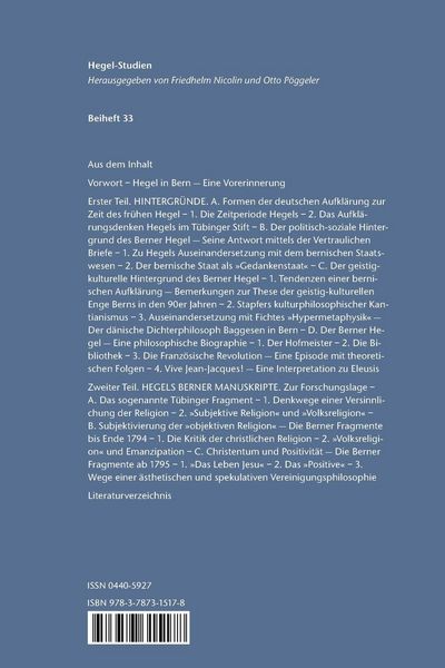 Produktbild: Hegel in Bern