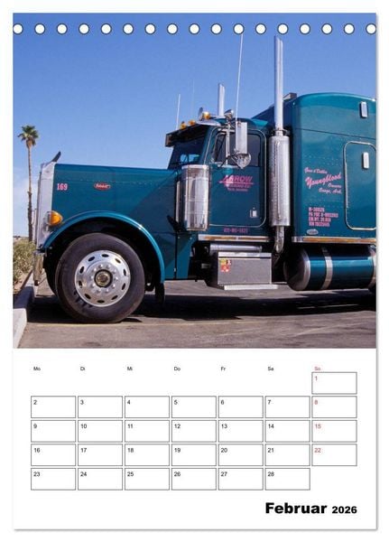 Produktbild: US-Trucks ... unterwegs im amerikanischen Westen - Monatsplaner (Tischkalender 2026 DIN A5 hoch), CALVENDO Monatskalender