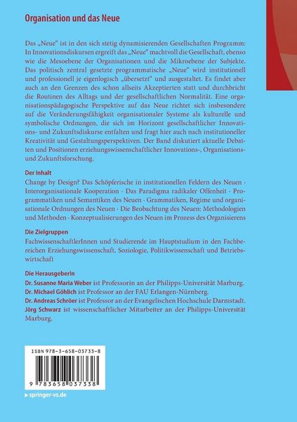 Produktbild: Organisation und das Neue