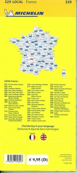 Produktbild: Michelin Correze / Dordogne (Perigord) Local 329