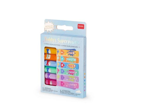 Produktbild: Legami 6 Mini-Textmarker-Set - Teddy&acute;s Superpower