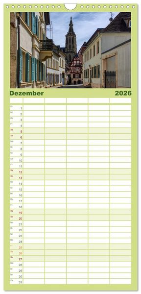 Produktbild: Familienplaner 2026 - Meisenheim - Die Perle im Glantal mit 5 Spalten (Wandkalender, 21 x 45 cm) CALVENDO