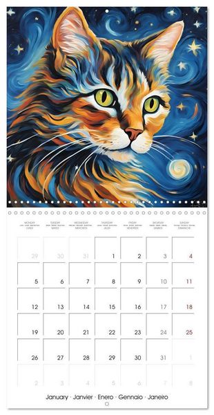 Produktbild: Heiland, S: Chats Impressionnistes (Calendrier mural carr&eacute; 2