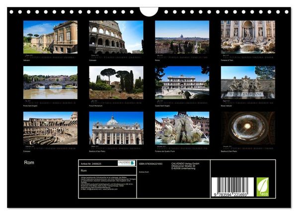 Produktbild: Rom (Wandkalender 2027 DIN A4 quer), CALVENDO Monatskalender