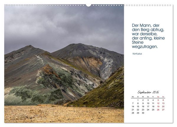 Produktbild: Insel der Elemente &ndash; Island in Bildern und Gedanken (hochwertiger Premium Wandkalender 2026 DIN A2 quer), Kunstdruck in Hochglanz
