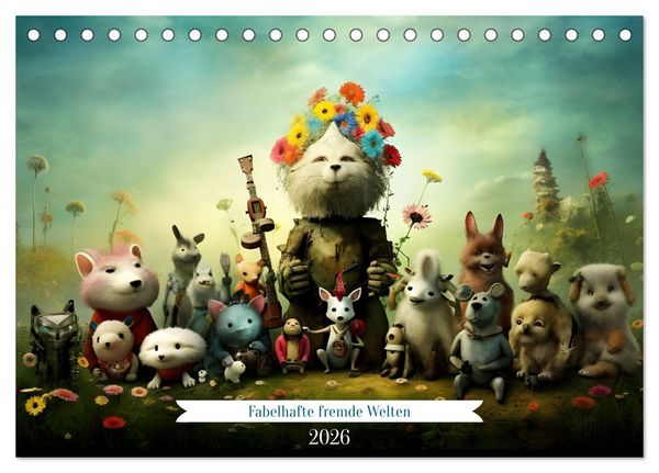 Fabelhafte fremde Welten (Tischkalender 2026 DIN A5 quer), CALVENDO Monatskalender